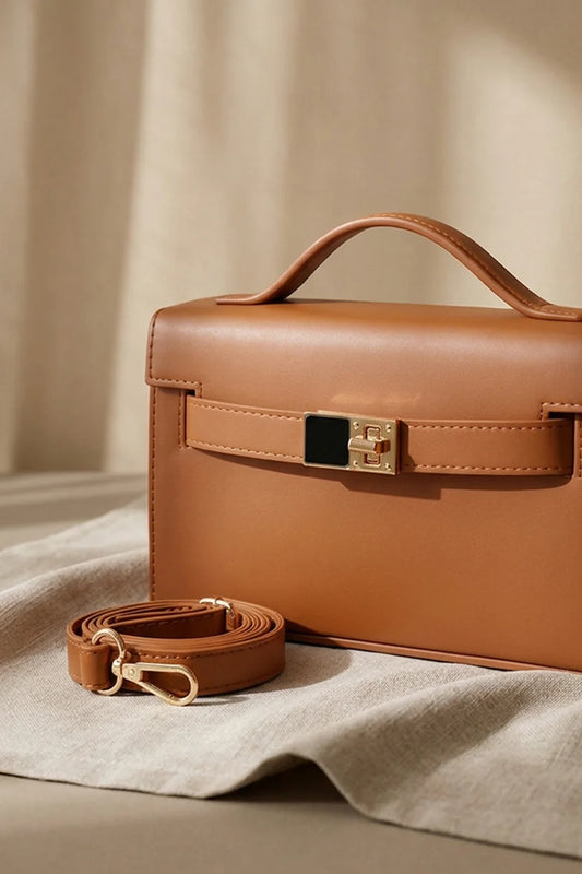 GRACE HANDBAG - BROWN