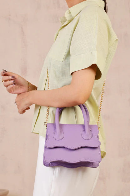 WAVY HANDBAG - LILAC