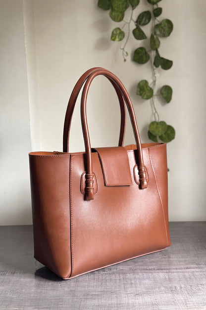 THE KNOT TOTE - BROWN