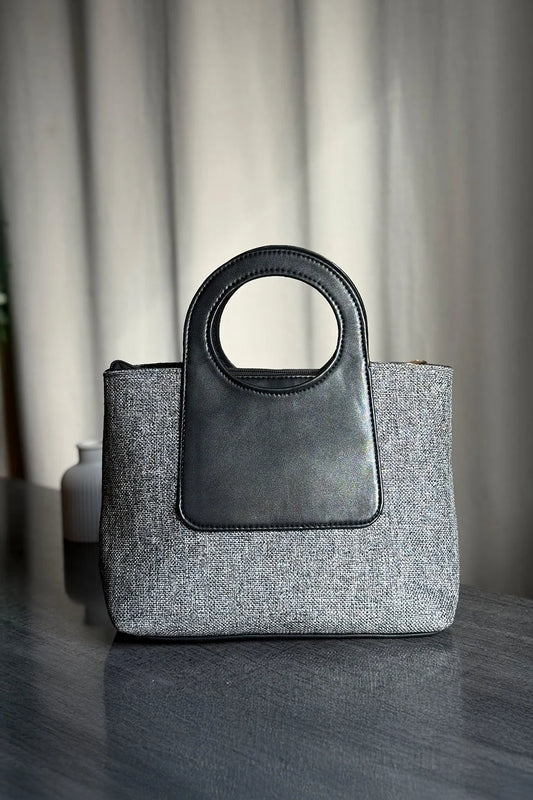 LOOP JUTE IN GRAY - SHOULDER BAG