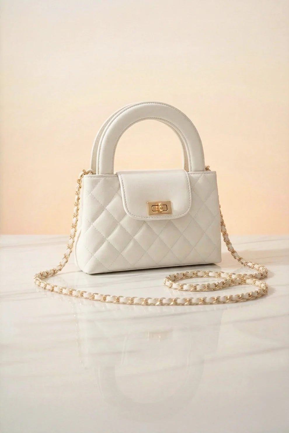DOCKLOCK HANDLE BAG - WHITE
