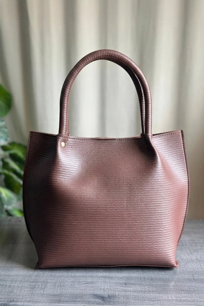 THE STUDIO TOTE - BURGUNDY