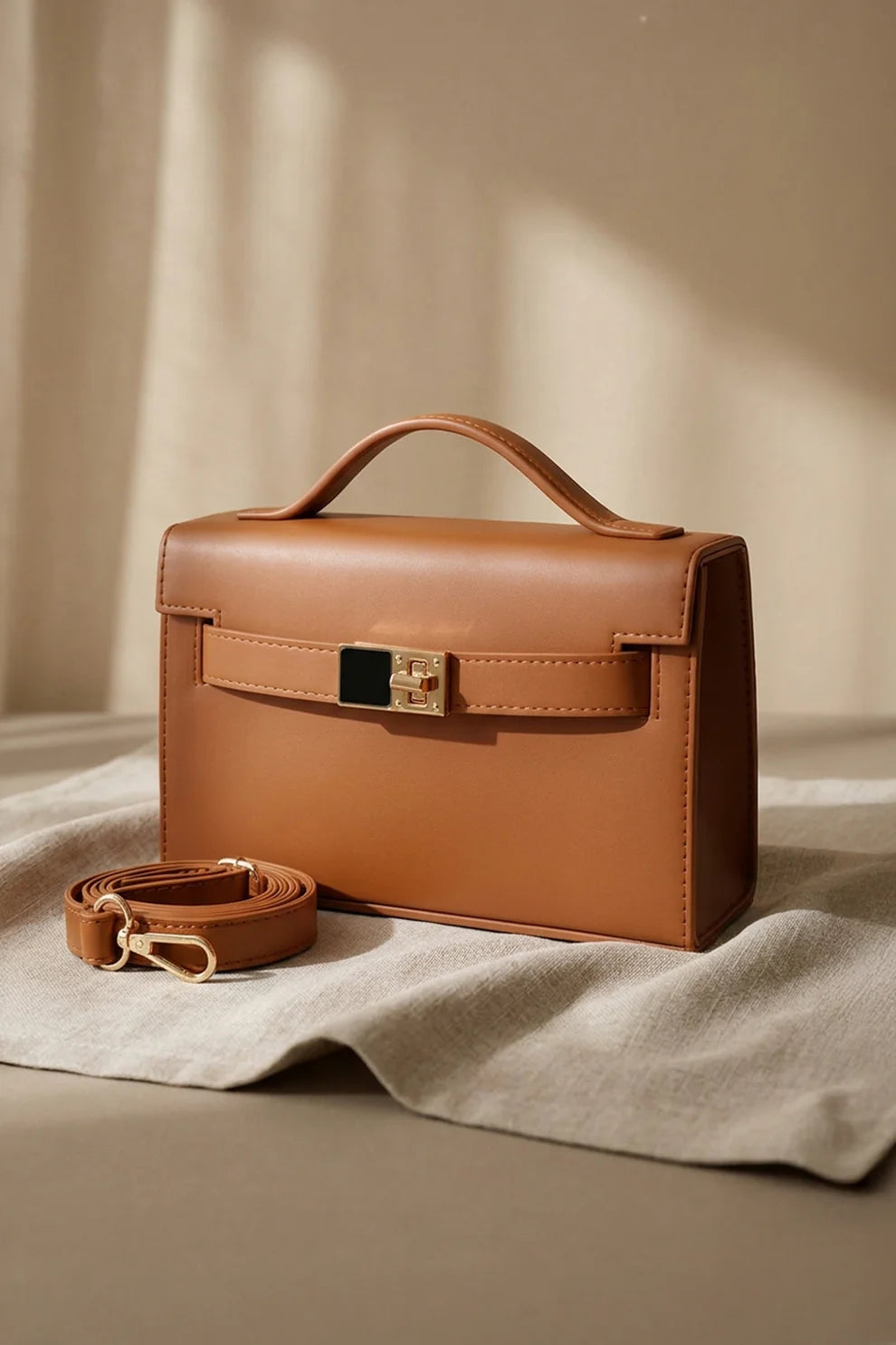 GRACE HANDBAG - BROWN
