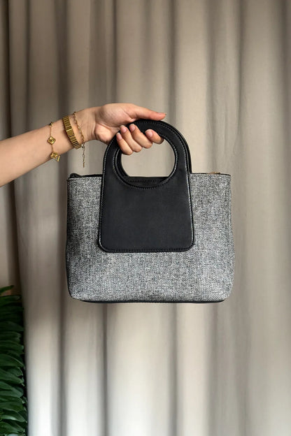 LOOP JUTE IN GRAY - SHOULDER BAG