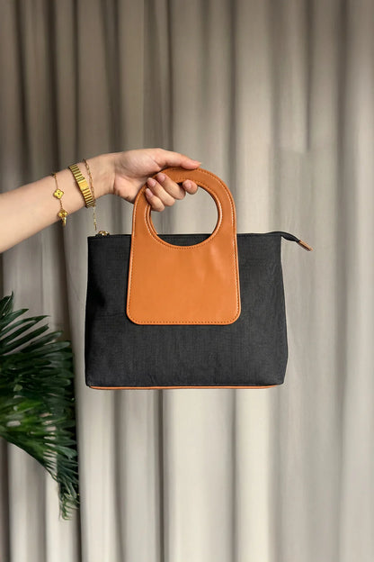 LOOP JUTE IN BLACK - SHOULDER BAG
