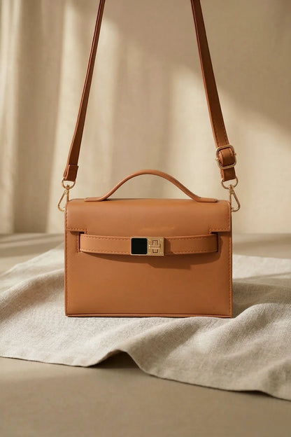 GRACE HANDBAG - BROWN