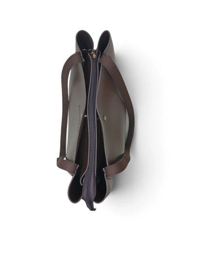 3 SPACE TOTE BAG - BROWN
