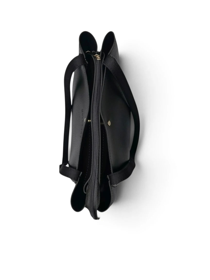 3 SPACE TOTE - BLACK