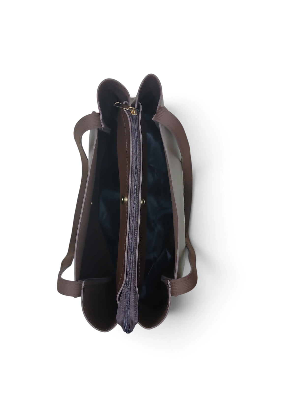 3 SPACE TOTE BAG - BROWN