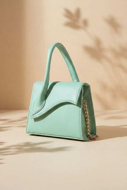 AURA HANDBAG - CYAN