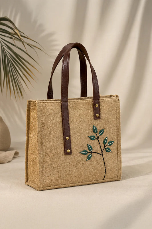 HAND EMBROIDERED WILLOW - TOTE BAG