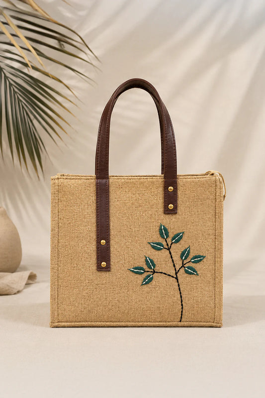 HAND EMBROIDERED WILLOW - TOTE BAG