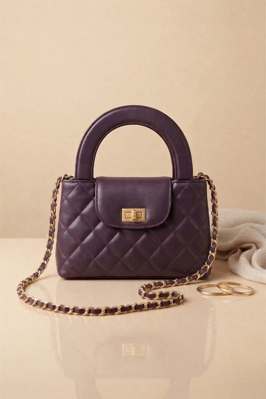 DOCKLOCK HANDLE BAG - PURPLE