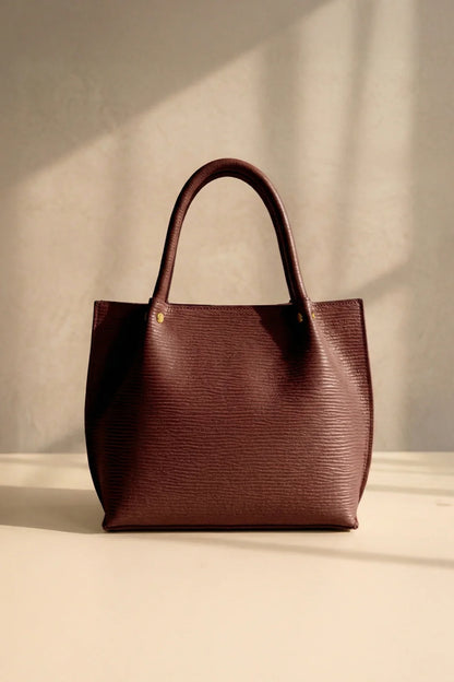 THE STUDIO TOTE - BURGUNDY