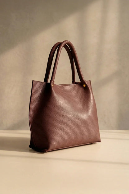 THE STUDIO TOTE - BURGUNDY