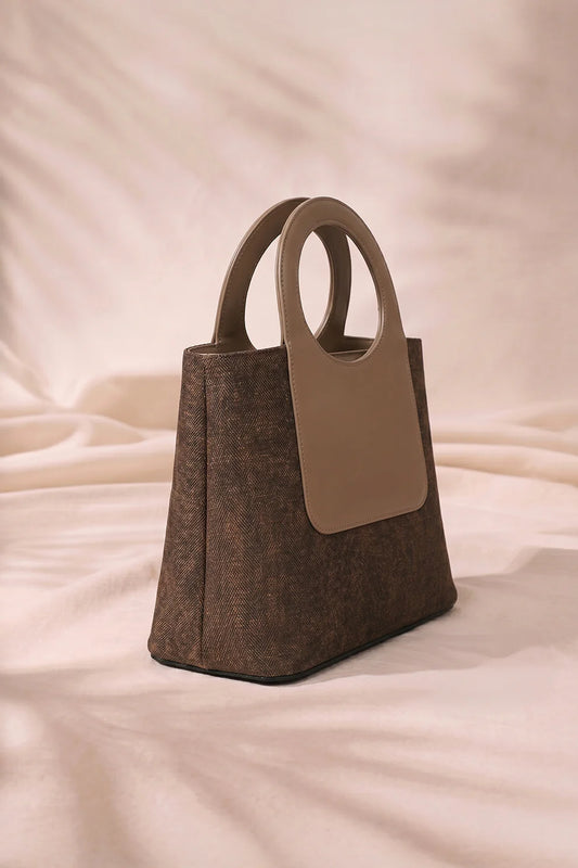 LOOP JUTE IN DARK BROWN - SHOULDER BAG