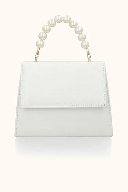 QUAD PEARL HANDBAG - WHITE