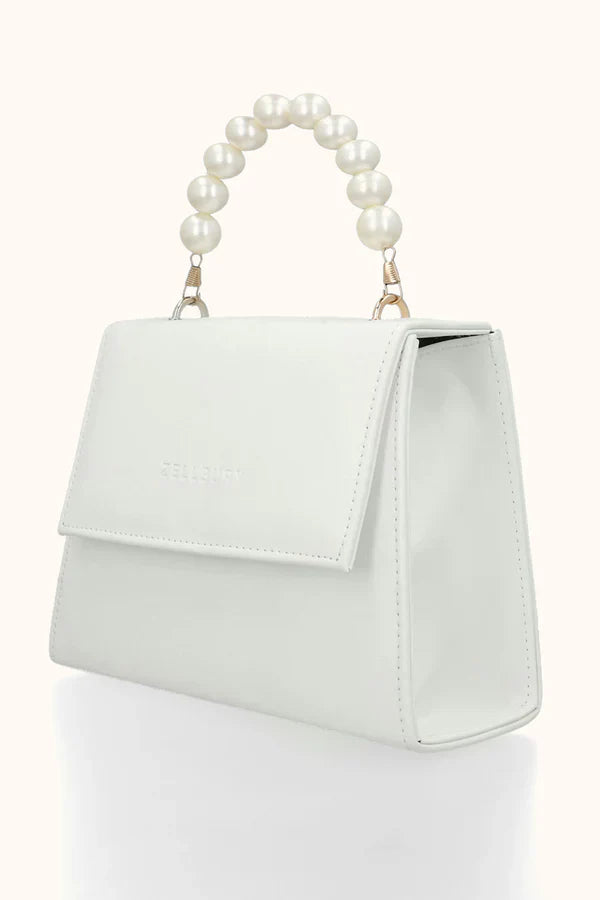QUAD PEARL HANDBAG - WHITE