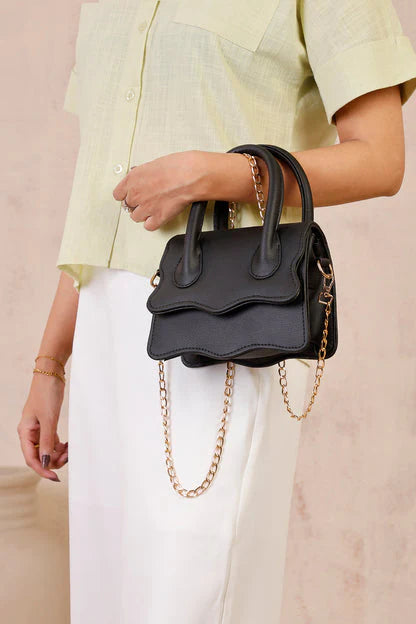 WAVY HANDBAG - BLACK