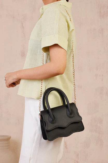 WAVY HANDBAG - BLACK