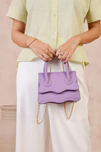 WAVY HANDBAG - LILAC