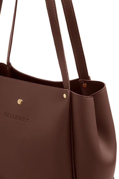 3 SPACE TOTE BAG - BROWN