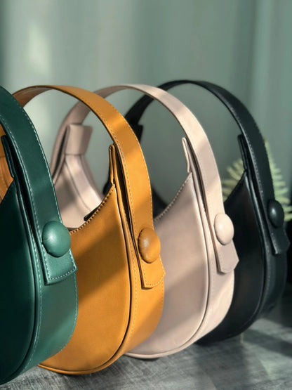 HALF-MOON - MUSTARD HANDBAG