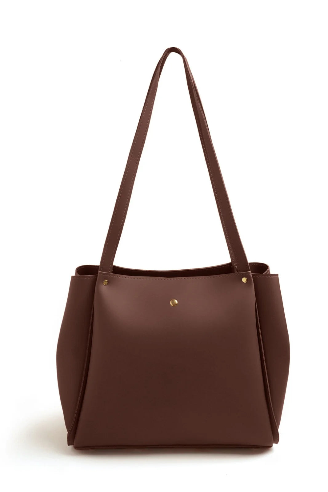 3 SPACE TOTE BAG - BROWN
