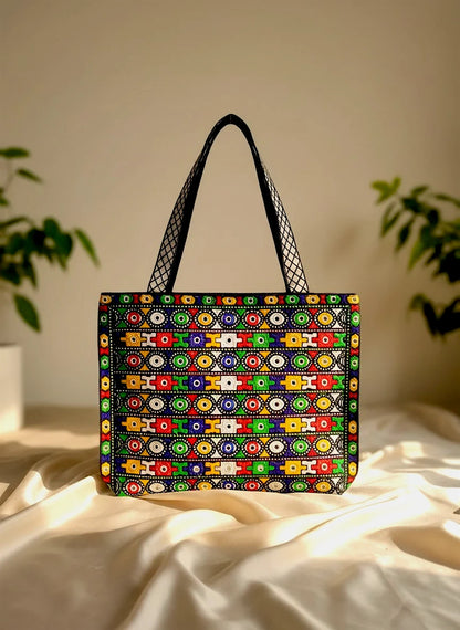 TRADITIONAL MIRROR EMBROIDERY TOTES