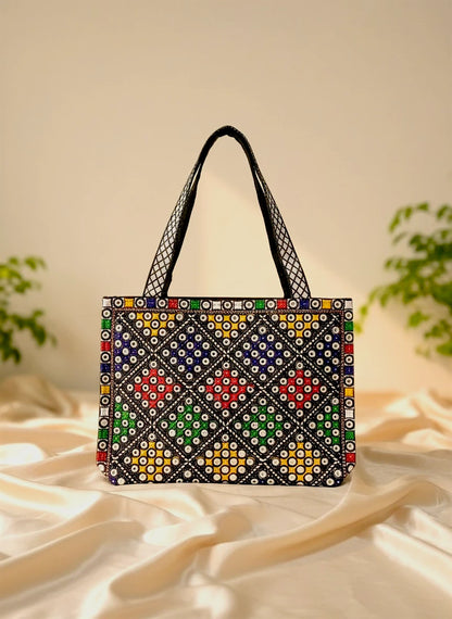 TRADITIONAL MIRROR EMBROIDERY TOTES