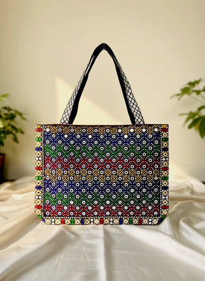 TRADITIONAL MIRROR EMBROIDERY TOTES