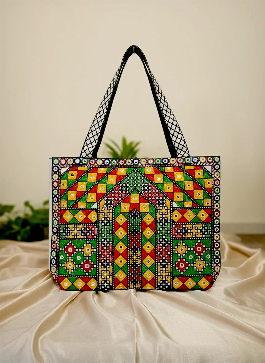 TRADITIONAL MIRROR EMBROIDERY TOTES