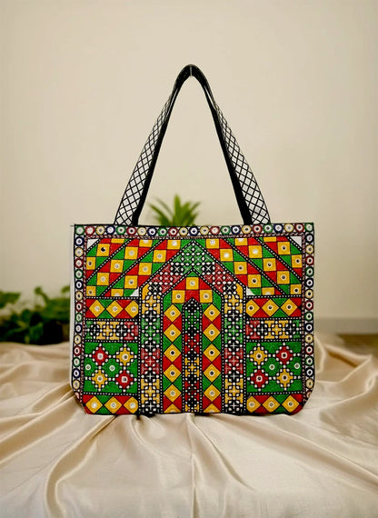 TRADITIONAL MIRROR EMBROIDERY TOTES