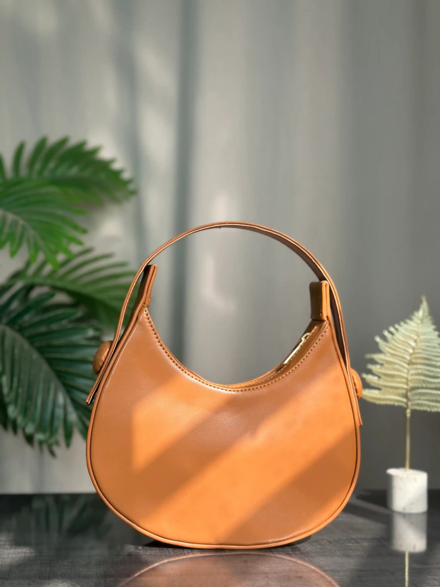 HALF-MOON - MUSTARD HANDBAG