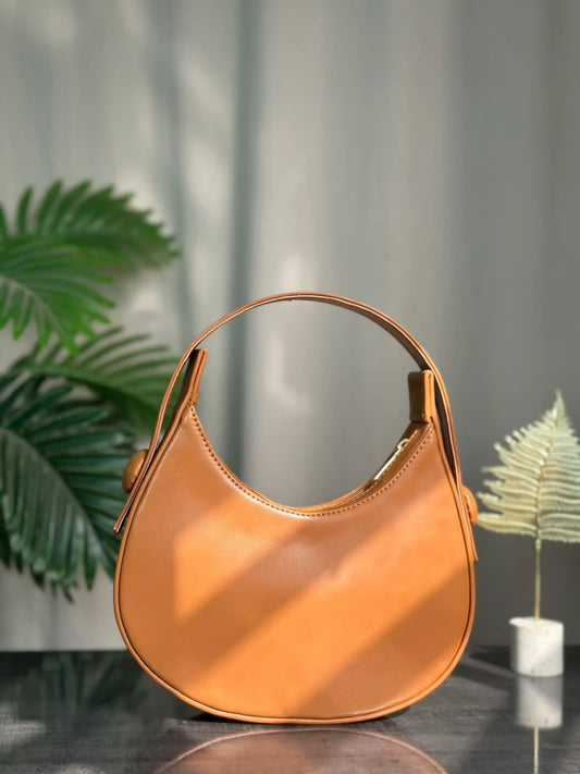 HALF-MOON - MUSTARD HANDBAG