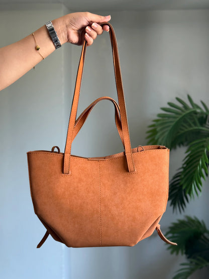 AERIS LUXURY TOTE - MUSTARD