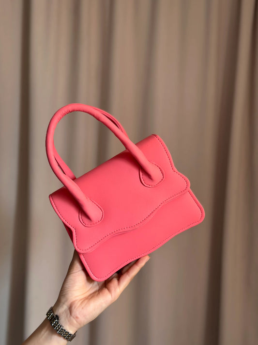 WAVY HANDBAG - BRIGHT PINK