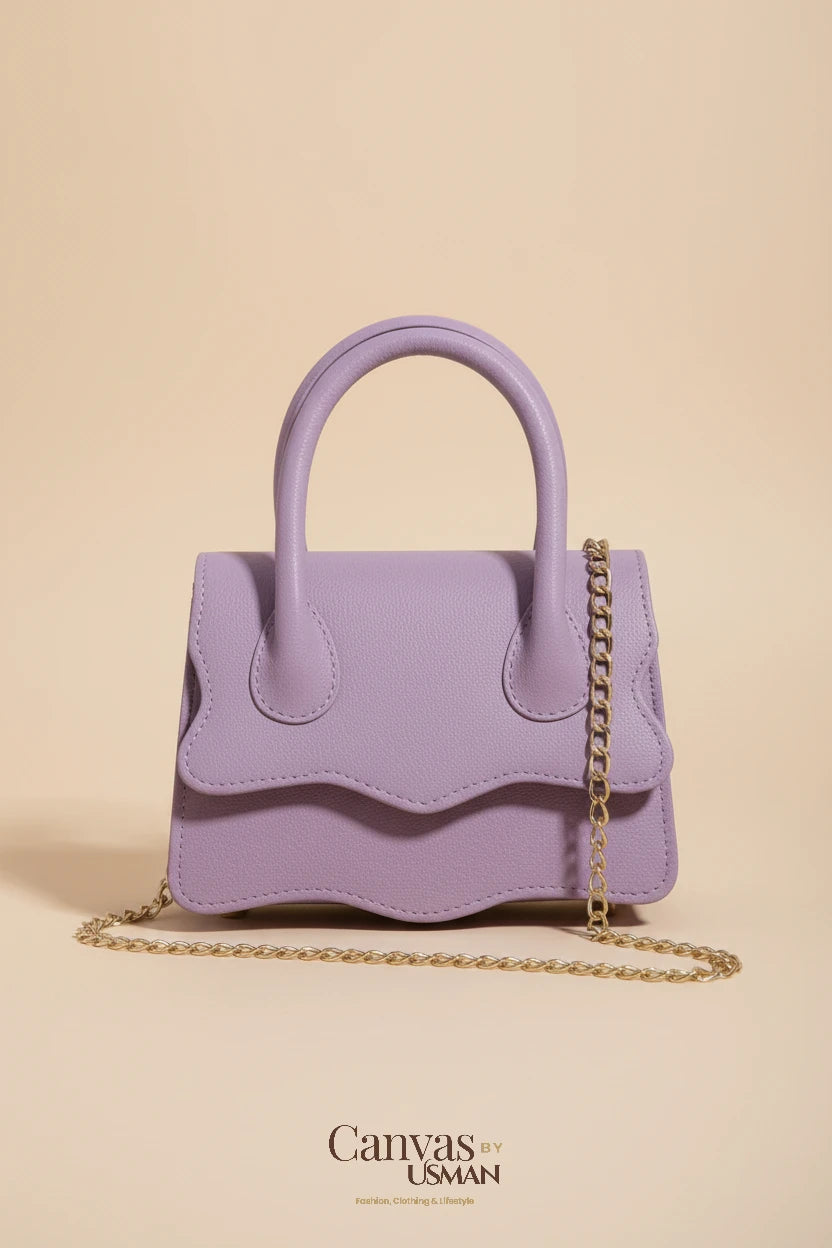 WAVY HANDBAG - LILAC
