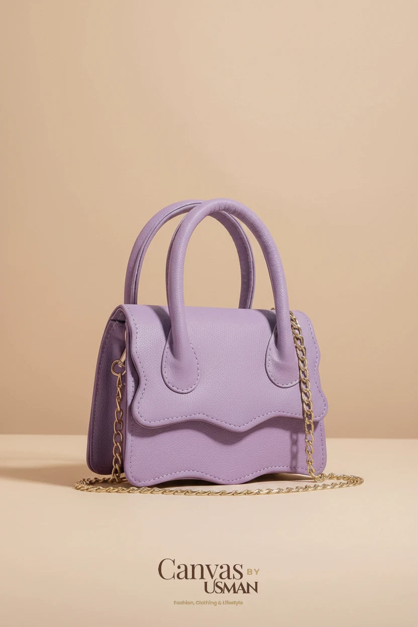 WAVY HANDBAG - LILAC