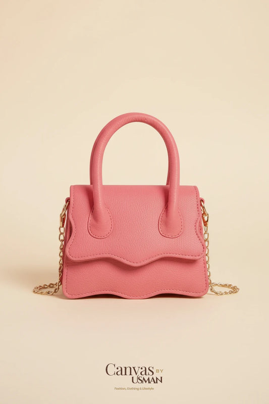 WAVY HANDBAG - BRIGHT PINK