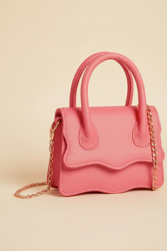WAVY HANDBAG - BRIGHT PINK