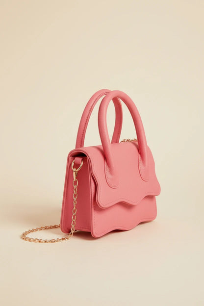 WAVY HANDBAG - BRIGHT PINK
