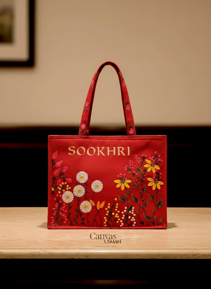 SOOKHRI TOTE BAG - RED