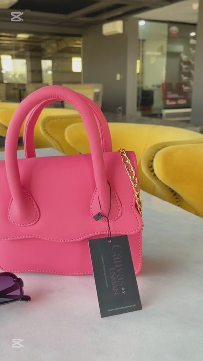WAVY HANDBAG - BRIGHT PINK