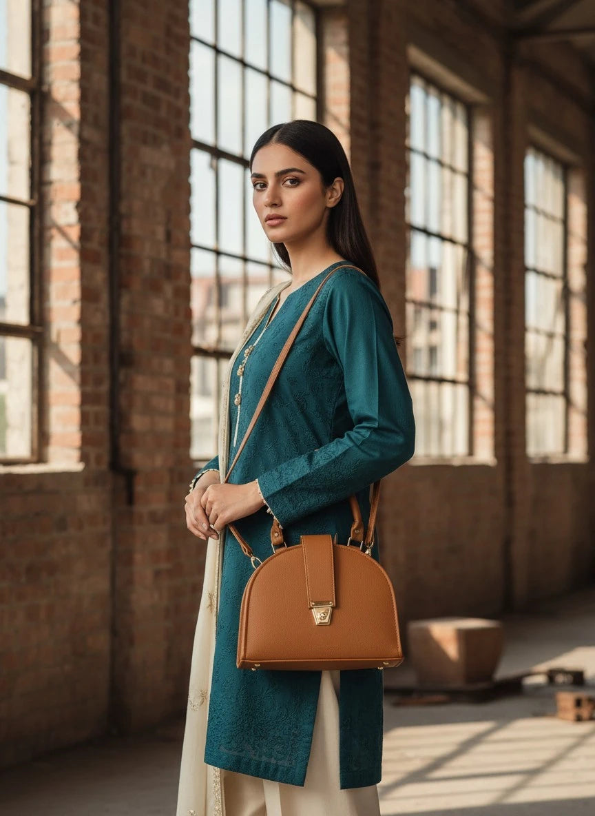 D-BOX HANDBAG - BROWN